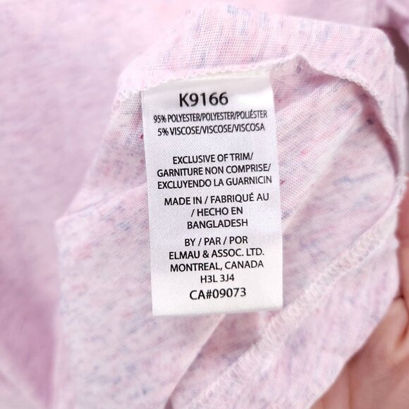 Kangol Raindrop Mens Long Sleeve Tshirt Size Large Pink Heather Crewneck Stretch - Picture 8 of 13